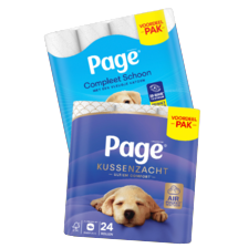 Page compleet schoon of kussenzacht toiletpapier